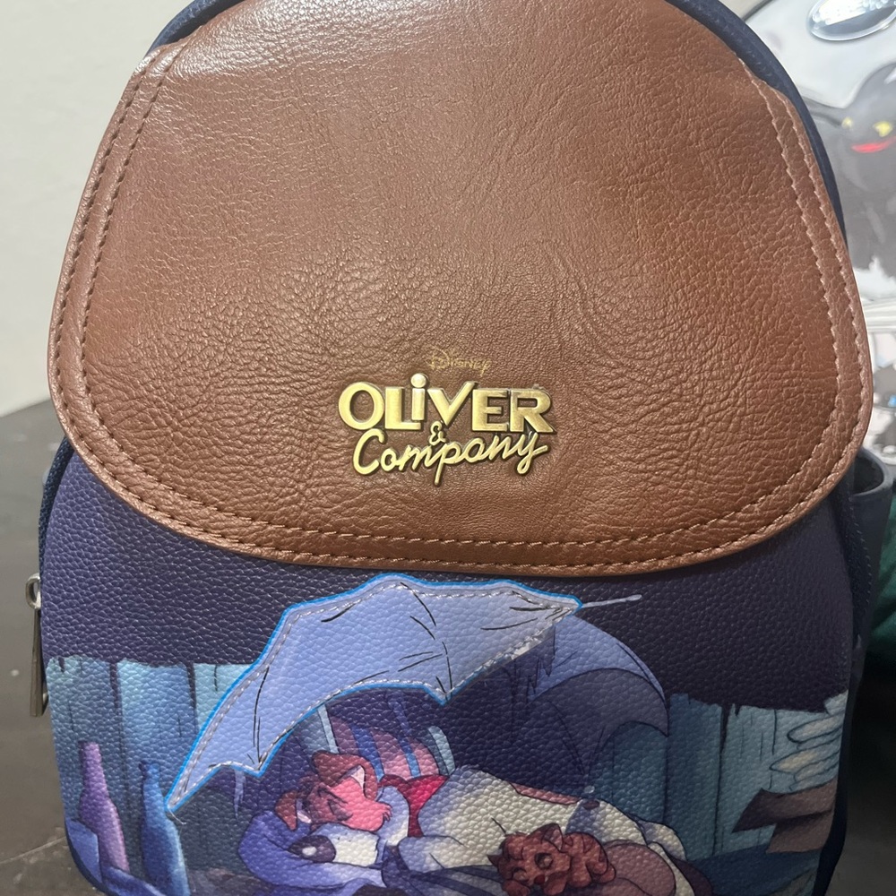 Oliver & Company Brown and Navy Mini Backpack